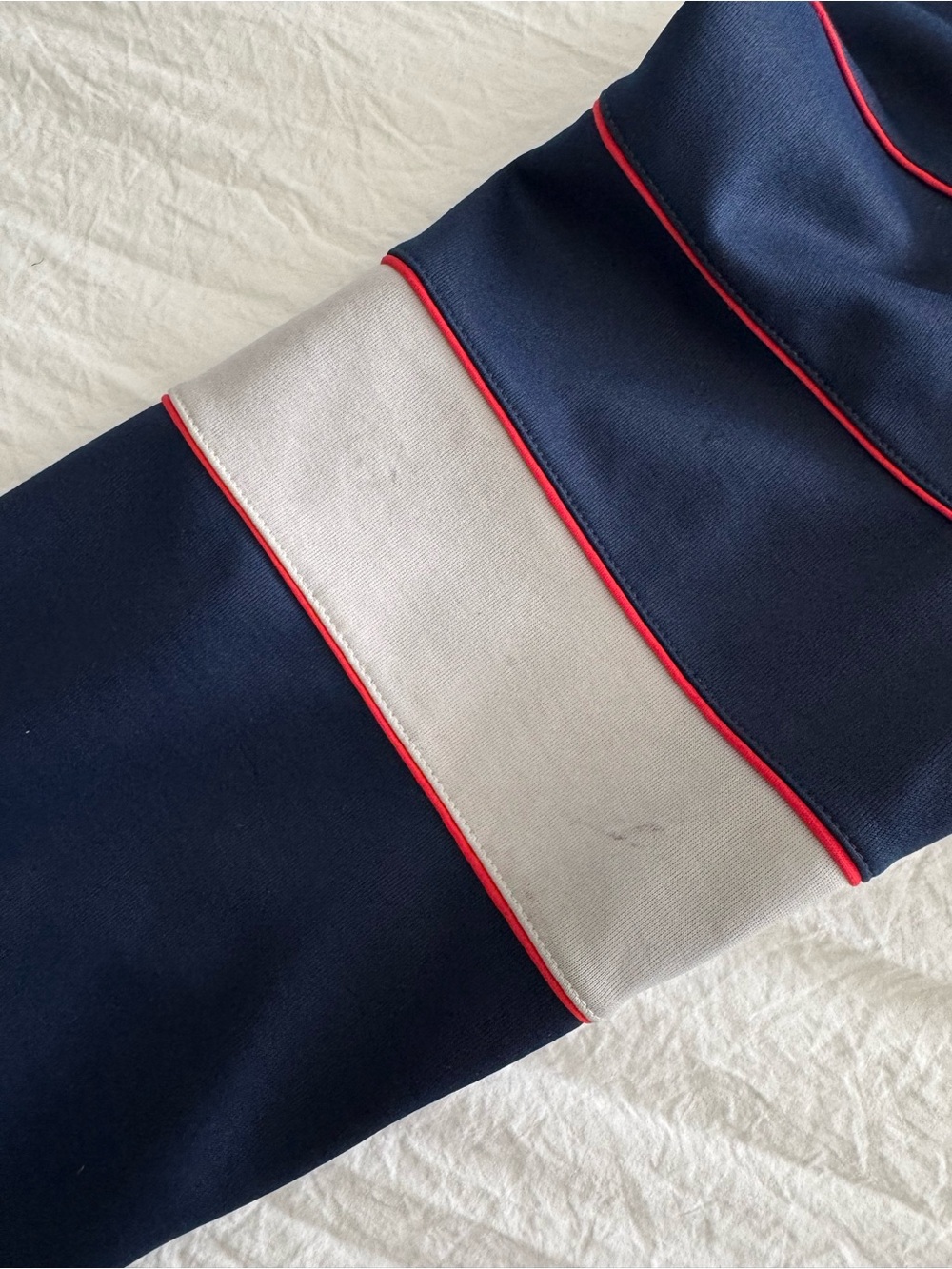 Vintage 80s Adidas Trefoil Track Jacket Navy Red White Colorblock - Picture 9 of 15